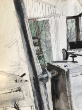 Wolfgang Bledl – Österreich, Atelierzeichnung 2